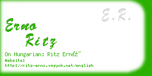 erno ritz business card